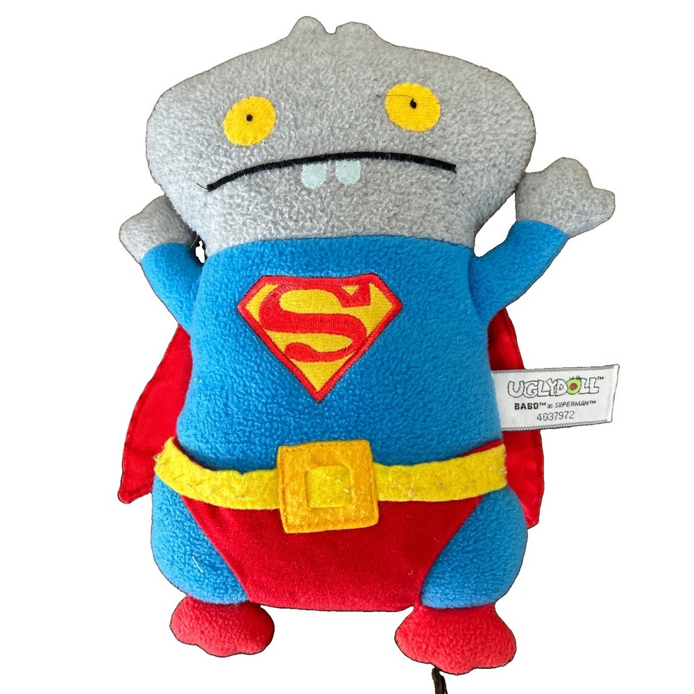 2013 Uglydoll Gund DC Comics Babo as Superman Plush 10"